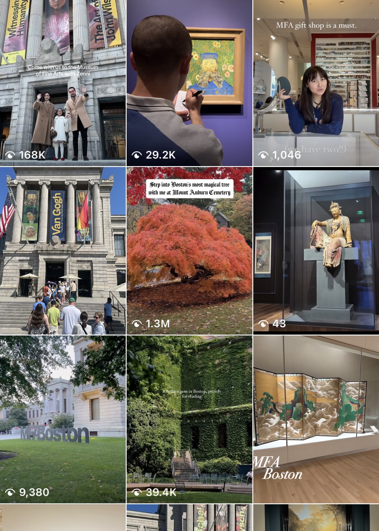 MFA Boston Instagram posts